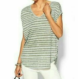 Free People Striped Boxy Tee